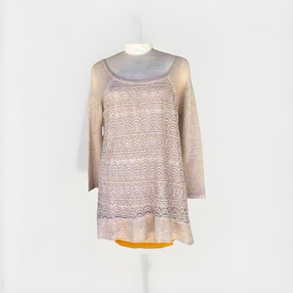 Scandal Made In Italy Lace Tunic Sweater Size Large